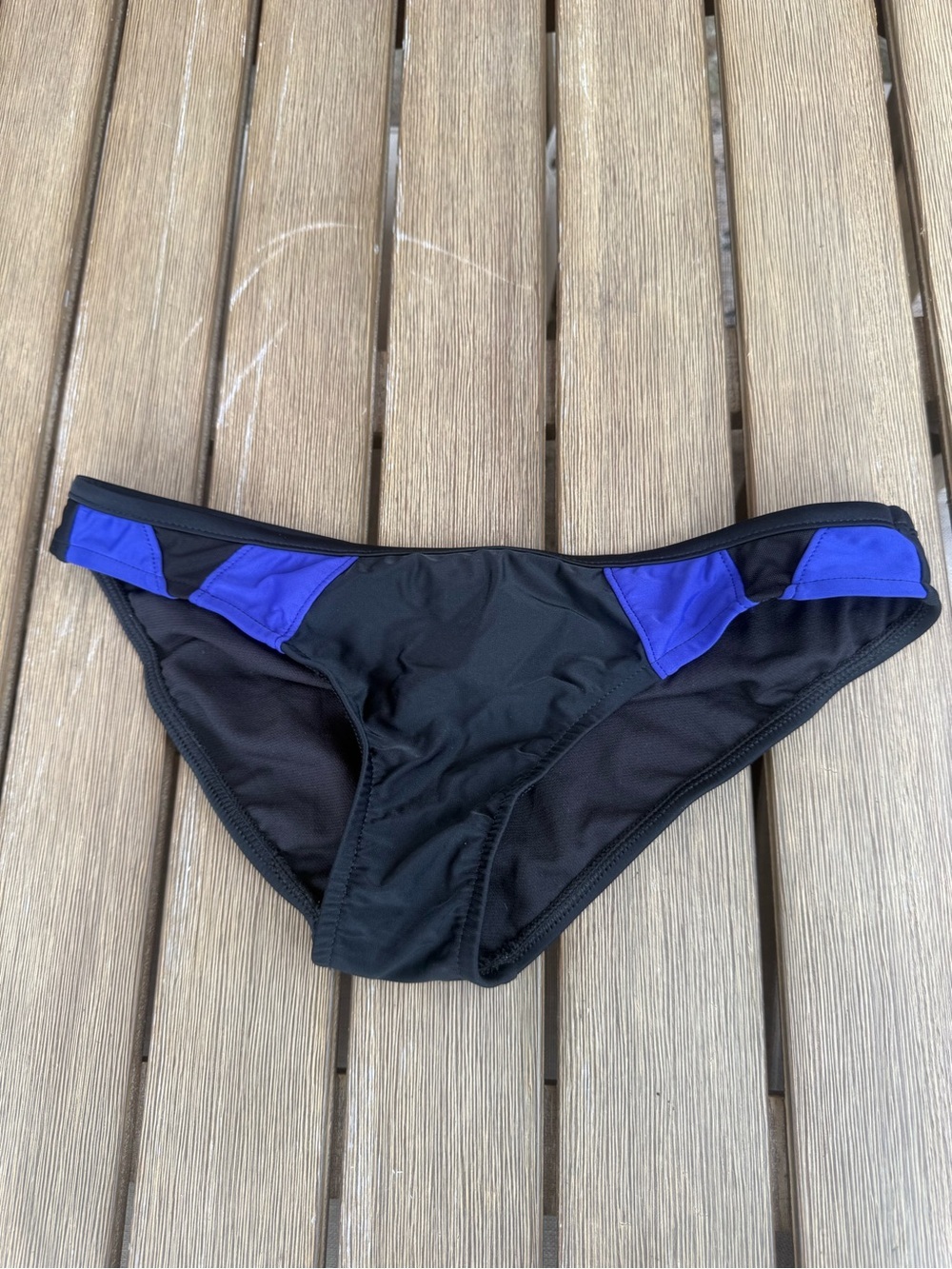 Xhilaration Black & Blue Colorblock Bikini Bottoms Size Medium